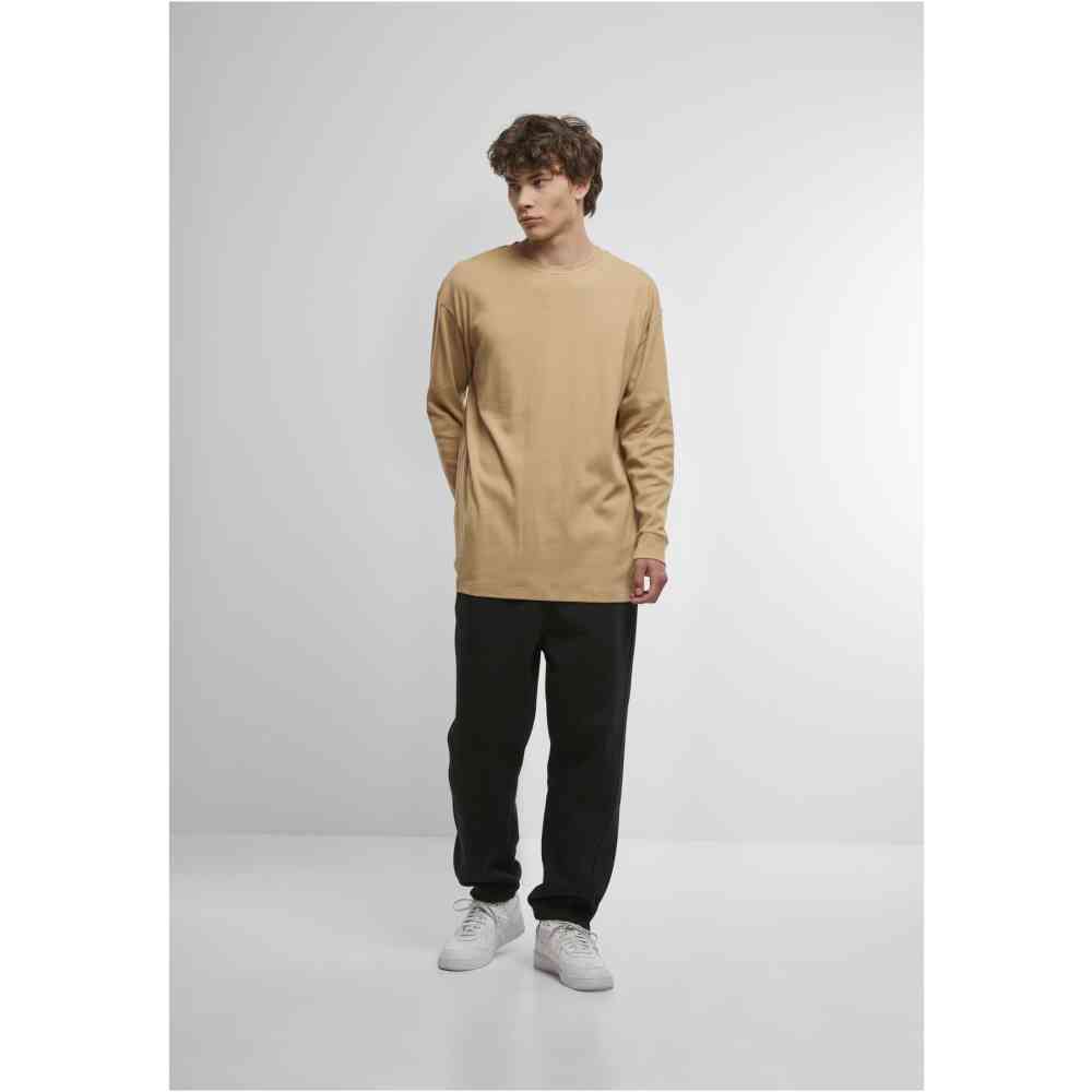 Urban Classics - Organic Boxy Rib Lange Ã¤rmel top - Beige